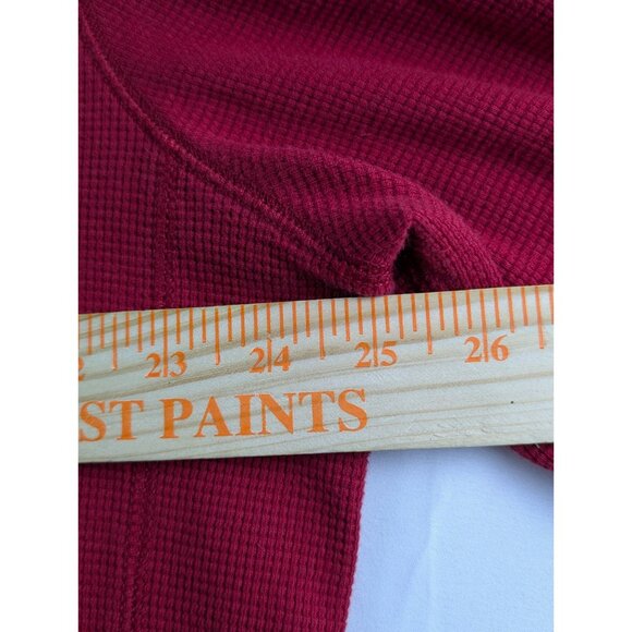 Eddie Bauer Black Lab Red Long Sleeve Crew Neck Waffle Thermal Mens TXL Shirt - Picture 5 of 10